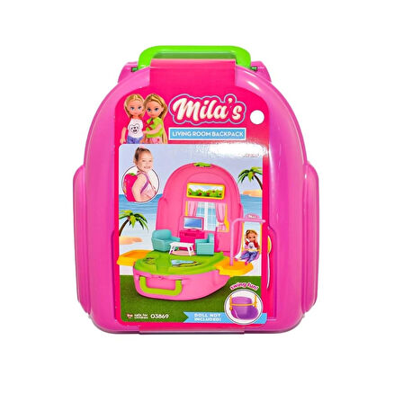 Çocuk 03869 Mila'nın Oturma Odası Set Sırt Çantası - Fen toys