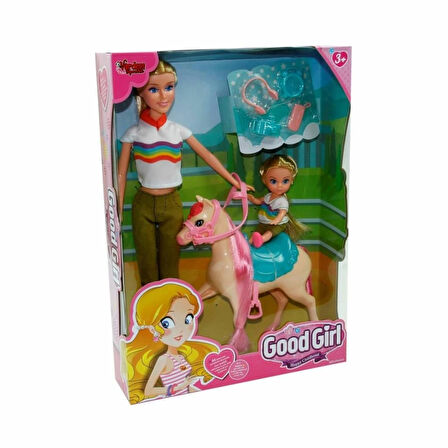 Çocuk WG-115162 Kutulu 29cm Atlı Kızı ve Anne Bebek - Vardem Oyuncak