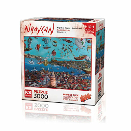 TWOX Nessi World 23017  Migration Routes Galata Tower -KS Puzzle