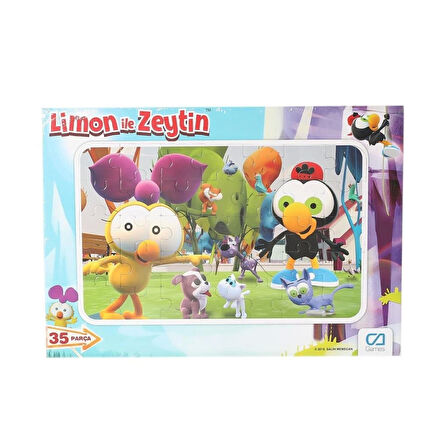 Çocuk CAFRM-5082-5083 Limon ile Zeytin Frame Puzzle 35 Parça