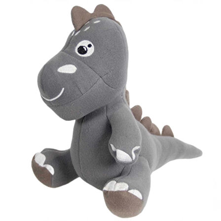 Çocuk Dino Peluş Oyuncak Gri 25 cm