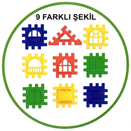 Çocuk Puzzle City 3D Yapı ve Tasarım Blokları 128 Parça