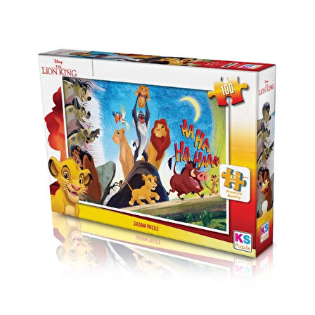 Çocuk KS Lion King 100 Parça Puzzle