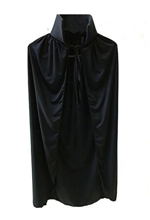 Çocuk Sİyah Yakalı Pelerin - Vampir Pelerin - Dracula Pelerin 90 cm
