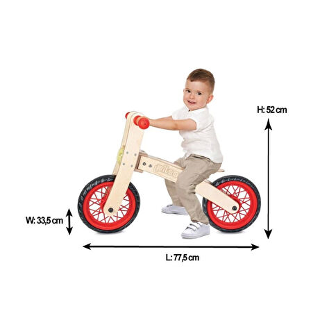 Çocuk 02 001 Çocuk Freestyle Cycle - Ahşap Bisiklet Pedalsız / +24 ay