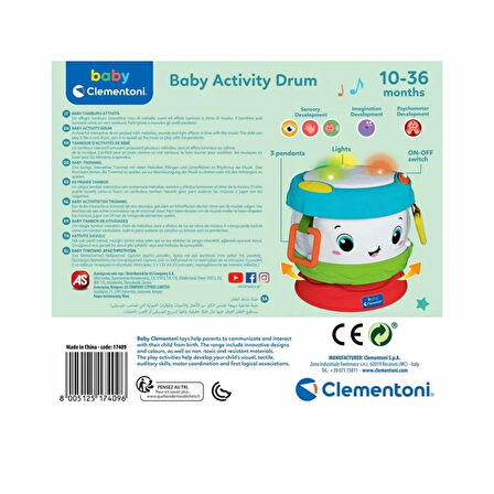 Çocuk 17409 Baby Clementoni - Aktiviteli Bebek Davulu