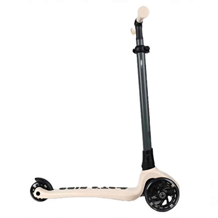Çocuk Let's Ride Two Işıklı Katlanabilir 3 Tekerlekli Scooter Bej