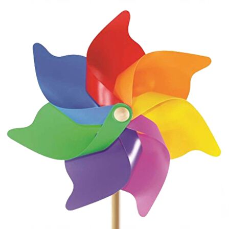 TWOX Nessiworld 7 Kanat 35 cm Gök Kuşağı Rüzgar Gülü