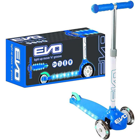Çocuk Evo Işıklı Move N Groove Mavi Üç Tekerlekli Scooter