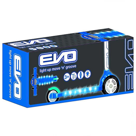 Çocuk Evo Işıklı Move N Groove Mavi Üç Tekerlekli Scooter