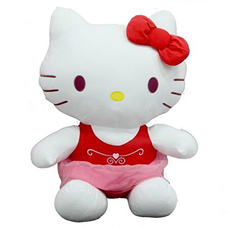 TWOX Nessiworld Peluş Hello Kitty Elbiseli Kurdeleli 50Cm