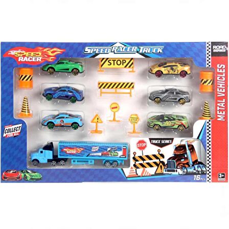 TWOX Speed Racer Road Series Truck Metal Model Araba Seti TOY-49