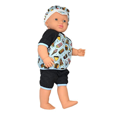 Çocuk 2251 Gamze, Konuşan Aliş Erkek Kel Bebek 55 cm