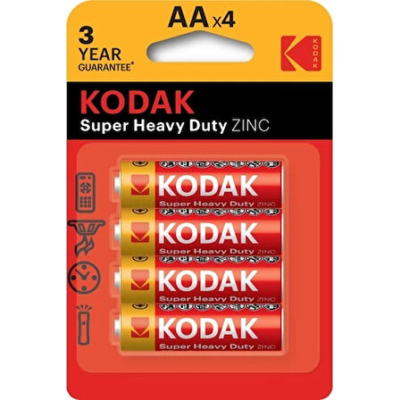 Çocuk Kodak Çinko Karbon Blister Kalem Pil 4lü AA