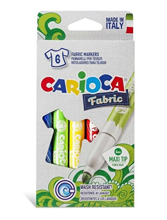  Carioca Keçeli Kumaş Boyama Kalemi Maxı 6'Lı