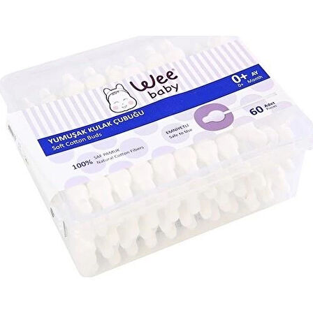 Eğitici Oyuncak  Wee Baby Yumuşak Kulak Temizleme Çubuğu Emniyetli (60Adet) 894