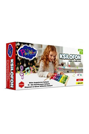 Çocuk PlayWood Ahşap 8 Farklı Notalı Ksilofon 405