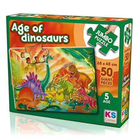  KS Games The Age Of Dinosaurs Jumbo Puzzle 50 Parça