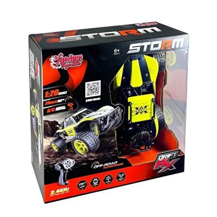  SYR-66764MA Kumandalı  2.4Ghz Şarjlı 1:20 Storm Drift Araba