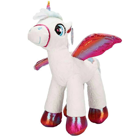  4742 Kanatlı Unicorn Peluş 42 cm -Sunman