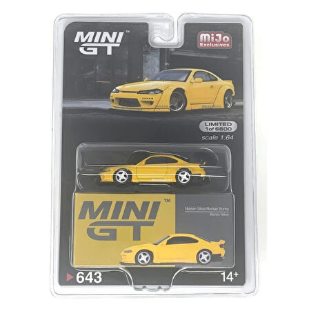 Çocuk Mini GT 1/64 Nissan Silvia (S15) Rocket Bunny Bronze Yellow MGT00643