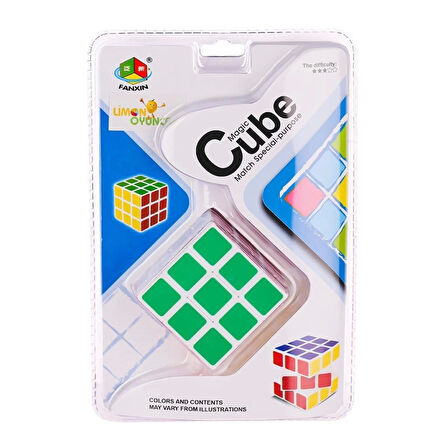 Çocuk 581-5-5D Magic Zeka Küpü 3x3x3 -Limon Oyuncak