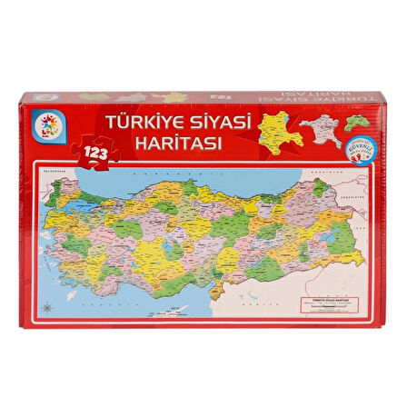 Çocuk LSH002 Siyasi Harita Puzzle -Laçokids