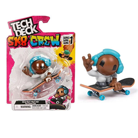 Tech Deck SK8 Crew Tekli Paket, Çocuklar İçin Eğlenceli Kaykay Figürü