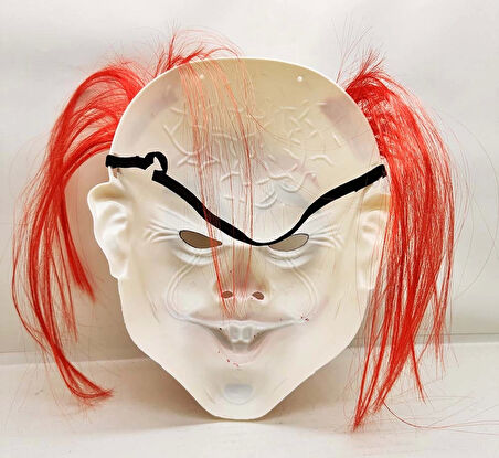 Kızıl Saçlı Joker Palyaço Maskesi Çocuklar İçin Eğlenceli Maskeli Oyun