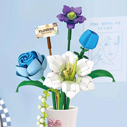 Çiçek Blok Seti 488 Parça Eğitici ve Eğlenceli Yapı Blokları Çocuklar İçin