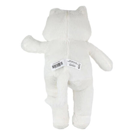 Uzun peluş kedi 55 cm beyaz ile eğitici oyunlara sevimli bir arkadaşlık kat