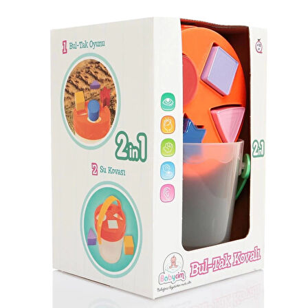 Eğlenceli Bul Tak Şekillerle Öğrenme Kovası Eğitici Oyuncak 