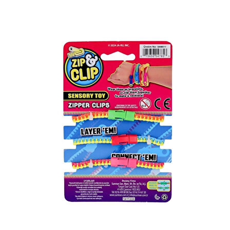 3’lü Zıp Clip Zipper – El Becerileri ve Koordinasyon İçin Eğitici Oyuncak