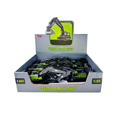 Çocuk Eğitici Gelişim SZT-8887 Sürtmrli Metal İnşaat Aracı Ekskavatör 1 55