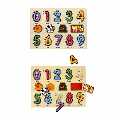Çocuk Eğitici Oyuncak 130444 Ahşap Raptiyeli Puzzle Saat