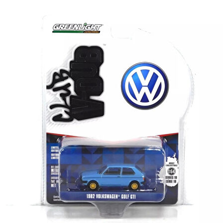 Eğitici Oyuncak  Greenlight 1/64 Club Vee-Dub Series 19- 1982 Volkswagen Golf– Monaco Blue