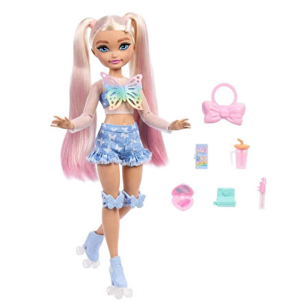 Eğitici Oyuncak  Barbie Dream Besties Paten Partisi Malibu Bebek ve Aksesuarları