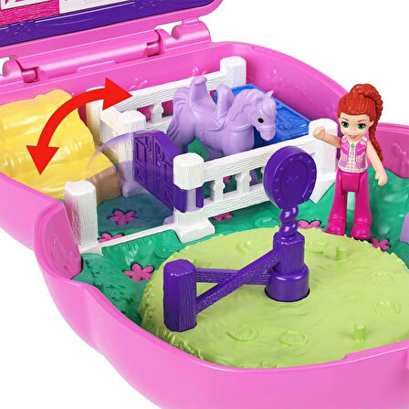 Eğitici Oyuncak JCR39 Polly Pocket Midilliyle Rodeo Heyecanı Mikro Oyun Seti