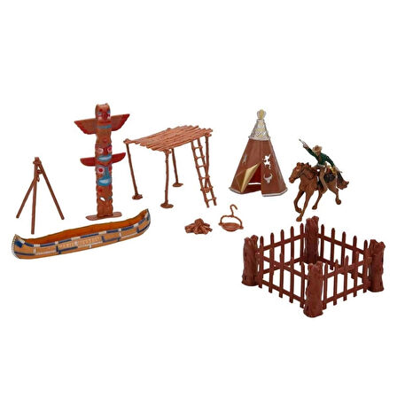 Eğitici Çocuk Kovboy Figürleri Oyun Seti