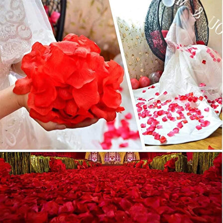 Eğitici Çocuk Kırmızı Renk Gül Yaprağı Şekilli Konfeti – 5 Paket 500 Adet