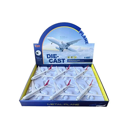 Eğitici Çocuk HW-180 2823 RED CB IŞIKLI SESLİ METAL YOLCU UÇAĞI