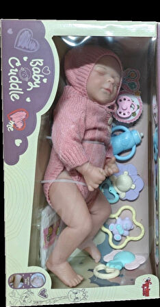 Eğitici Çocuk KNG-902-5 905-2 KUT 43 CM GERÇEKÇİ BEBEK VE