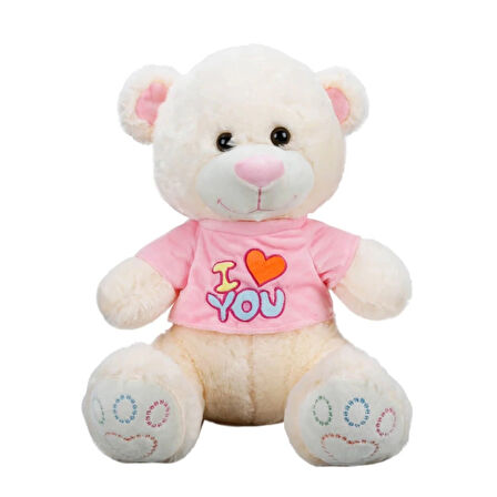 Eğitici Çocuk Tişörtlü Peluş Ayı 40 cm.