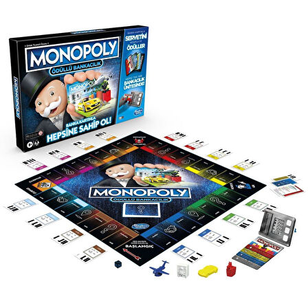 TWOX E8978 Hasbro Gaming - Monopoly Ödüllü Bankacılık +8 yaş