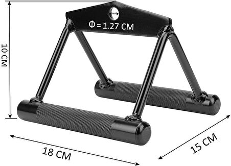 V Bar - Rowing Bar - Lat Bar - One Handle Bar x2 - Rope Halat Biceps / Triceps Aparat Seti 6li-set