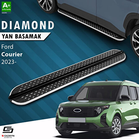 S-Dizayn Ford Courier 2 Diamond Krom Yan Basamak 183 Cm 2023 Üzeri A+ Kalite