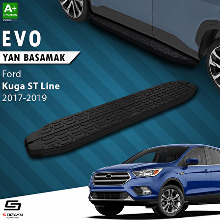 S-Dizayn Ford Kuga 2 ST-Line Evo Siyah Yan Basamak 183 Cm 2017-2019 A+ Kalite