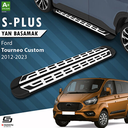 S-Dizayn Ford Tourneo Custom Kısa Şase S-Plus Gri Yan Basamak 203 Cm 2012-2023 A+ Kalite
