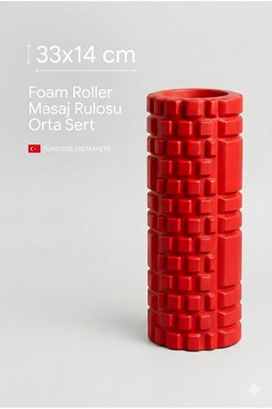 Foam Roller Masaj Rulosu Orta Sert – Spor Sonrası Kas Gevşetici Yoga Pilates Fitness Masaj Köpüğü
