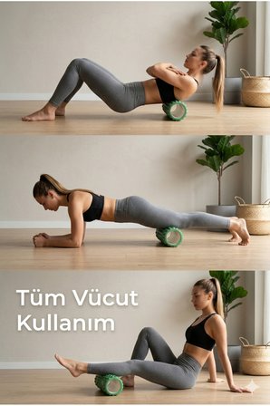 Foam Roller Masaj Rulosu Orta Sert – Spor Sonrası Kas Gevşetici Yoga Pilates Fitness Masaj Köpüğü